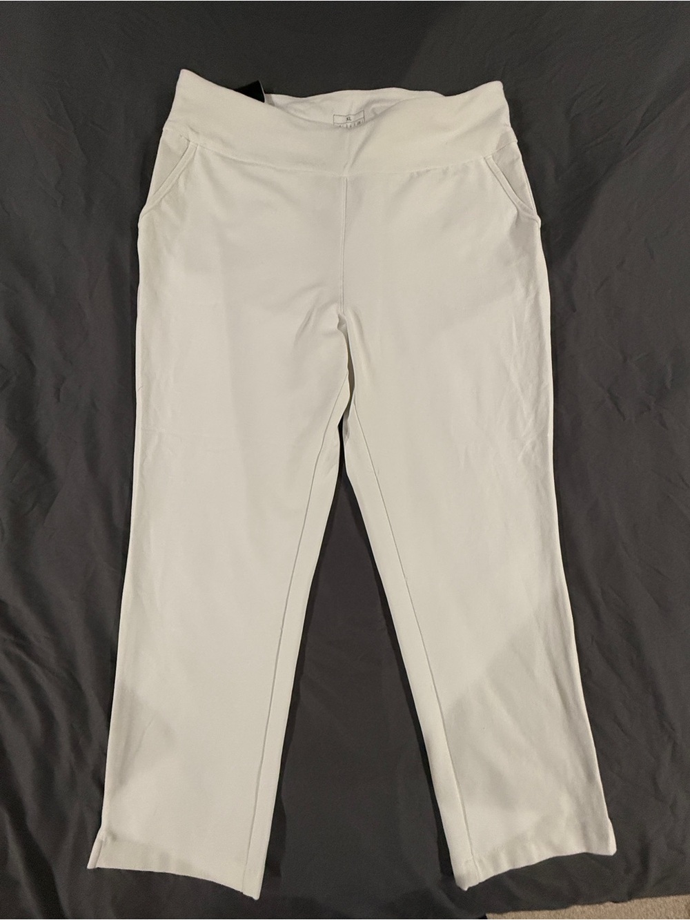 adidas Women's White Cropped Ankle golf Pants
